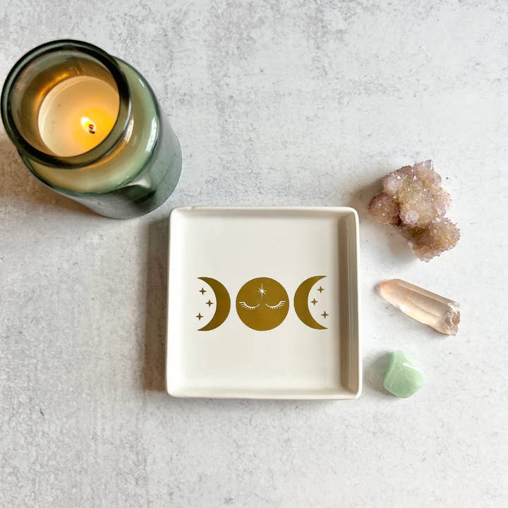 Wishcraft Goods - Vente Plateaux à bijoux - Plat fourre-tout carré Triple Goddess4