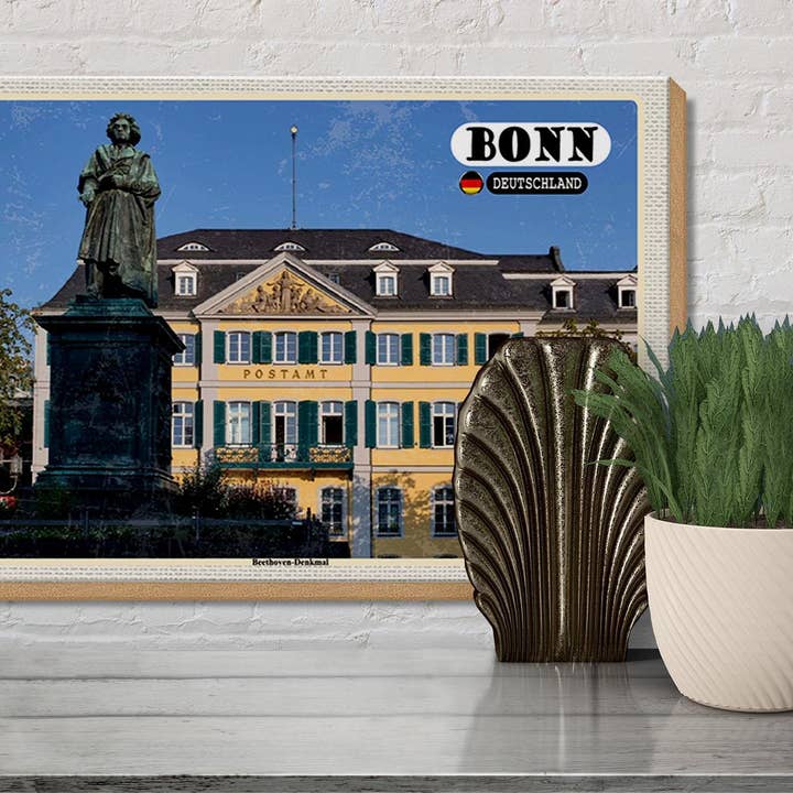 Femer - Wholesale Sign - Wooden sign cities Bonn Beethoven monument architecture 30x20 cm sign3