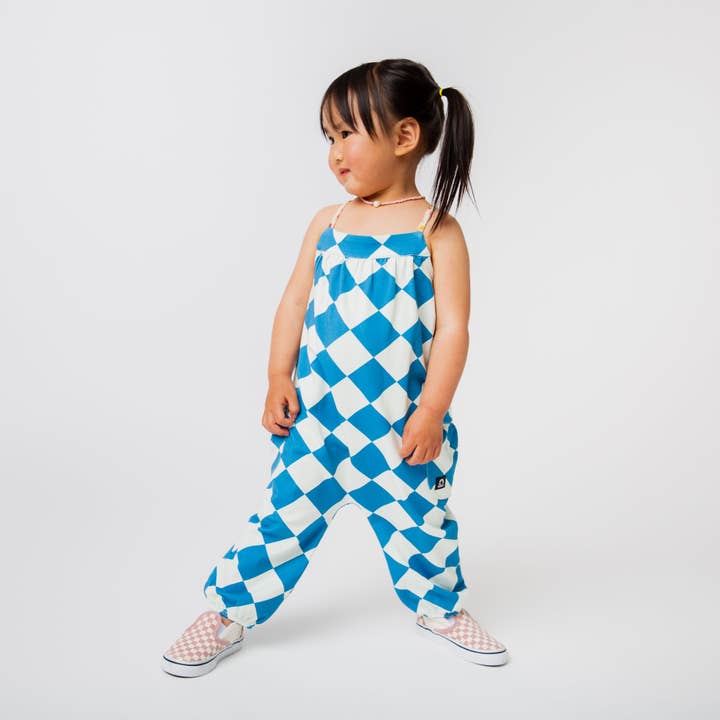 Strappy Jumper - Blå Diamantruta för wholesale av RAGS