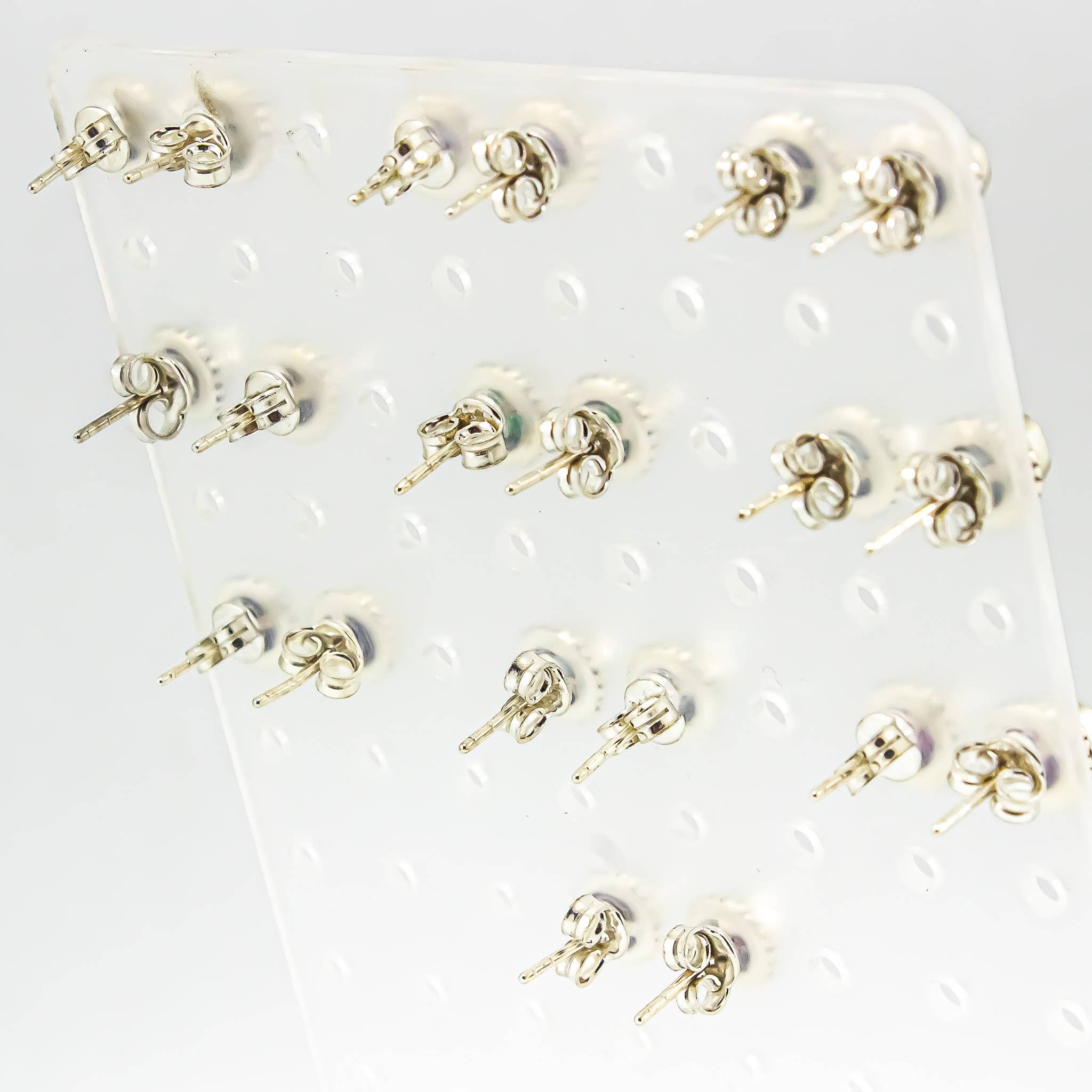 Quasar Gems USA - Wholesale Stud/Post Earrings - Gemstone Stud Earrings Sterling Silver 9251