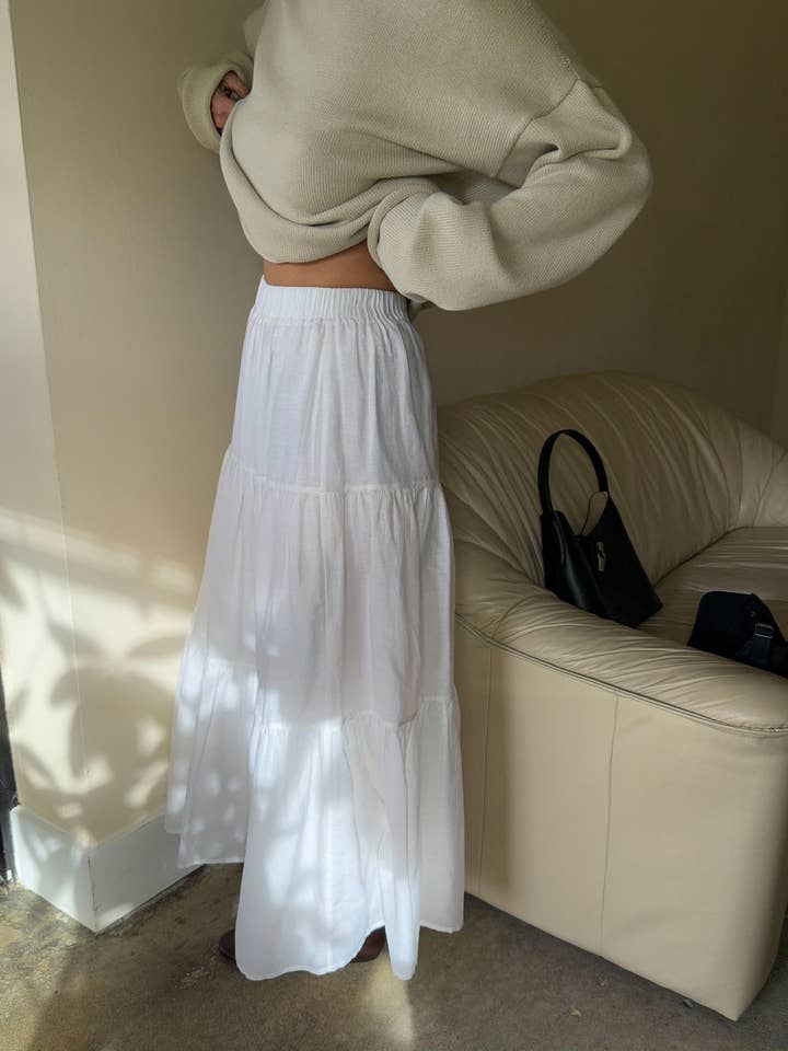 MiMi Silk Cotton Voile Skirt for wholesale by Na Nin