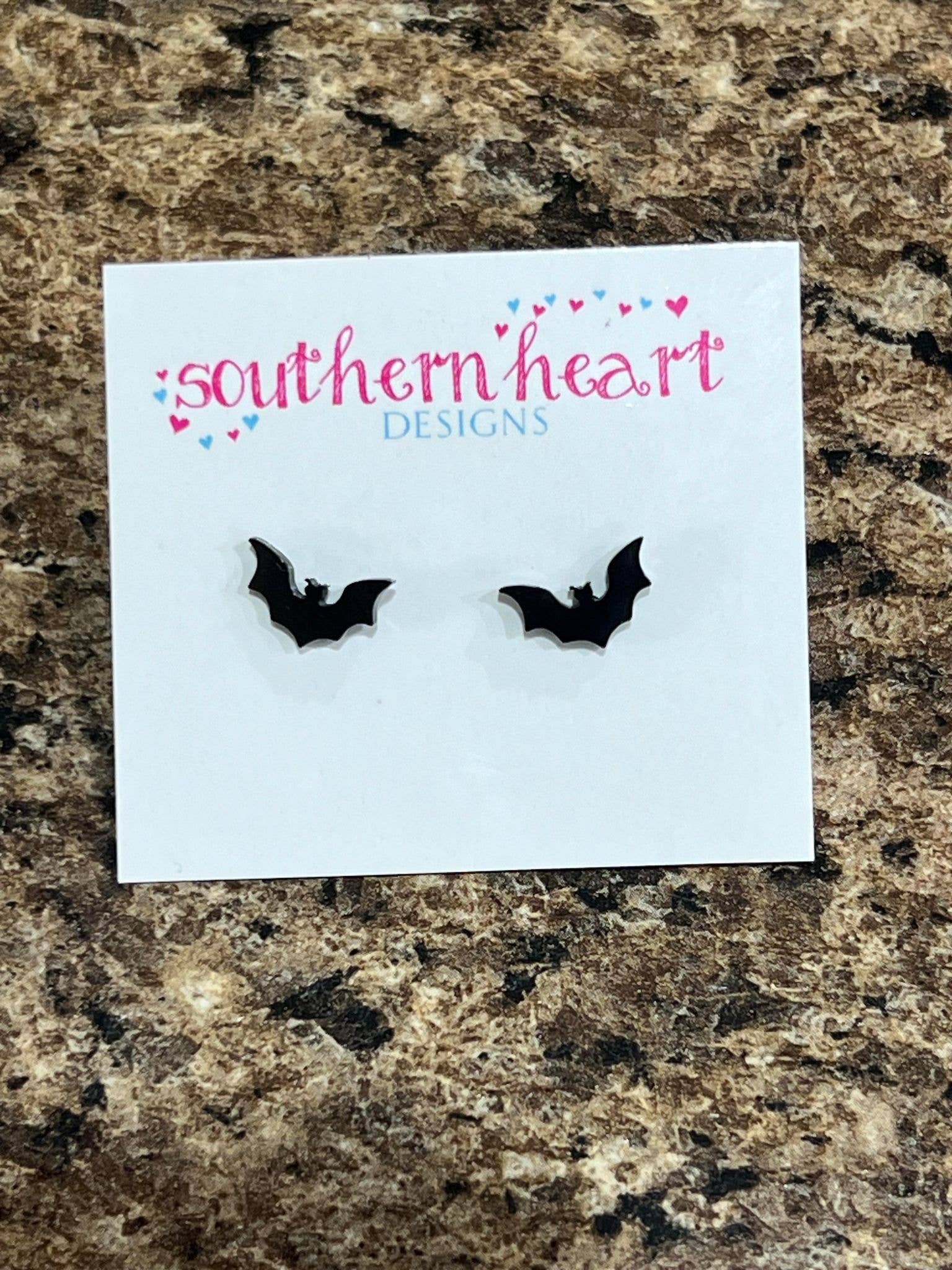 Southern Heart Designs - Wholesale Stud/Post Earrings - Bat Stud Earrings 0