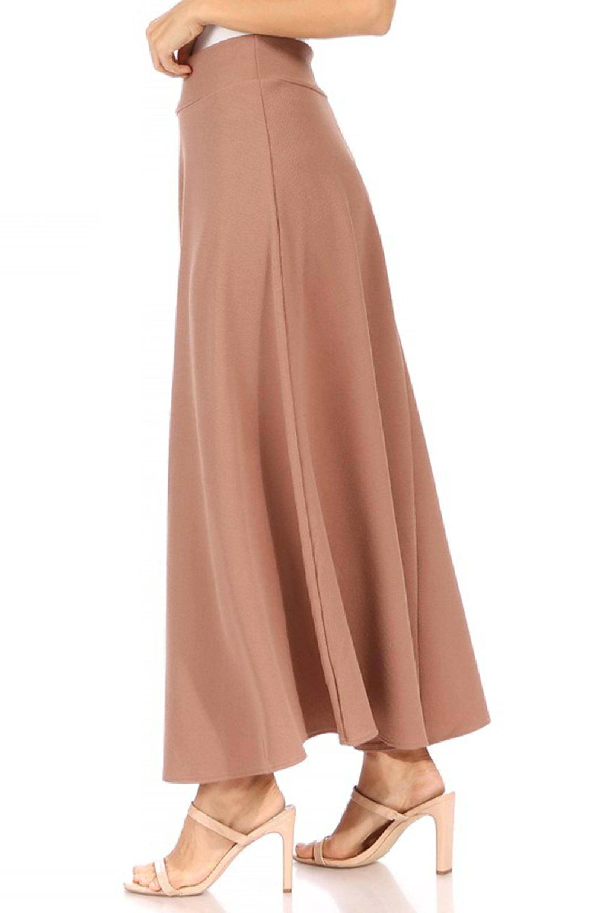 MOA COLLECTION - Wholesale Skirt - Women's - Women's Casual Solid Flare A-line Long Skirt18