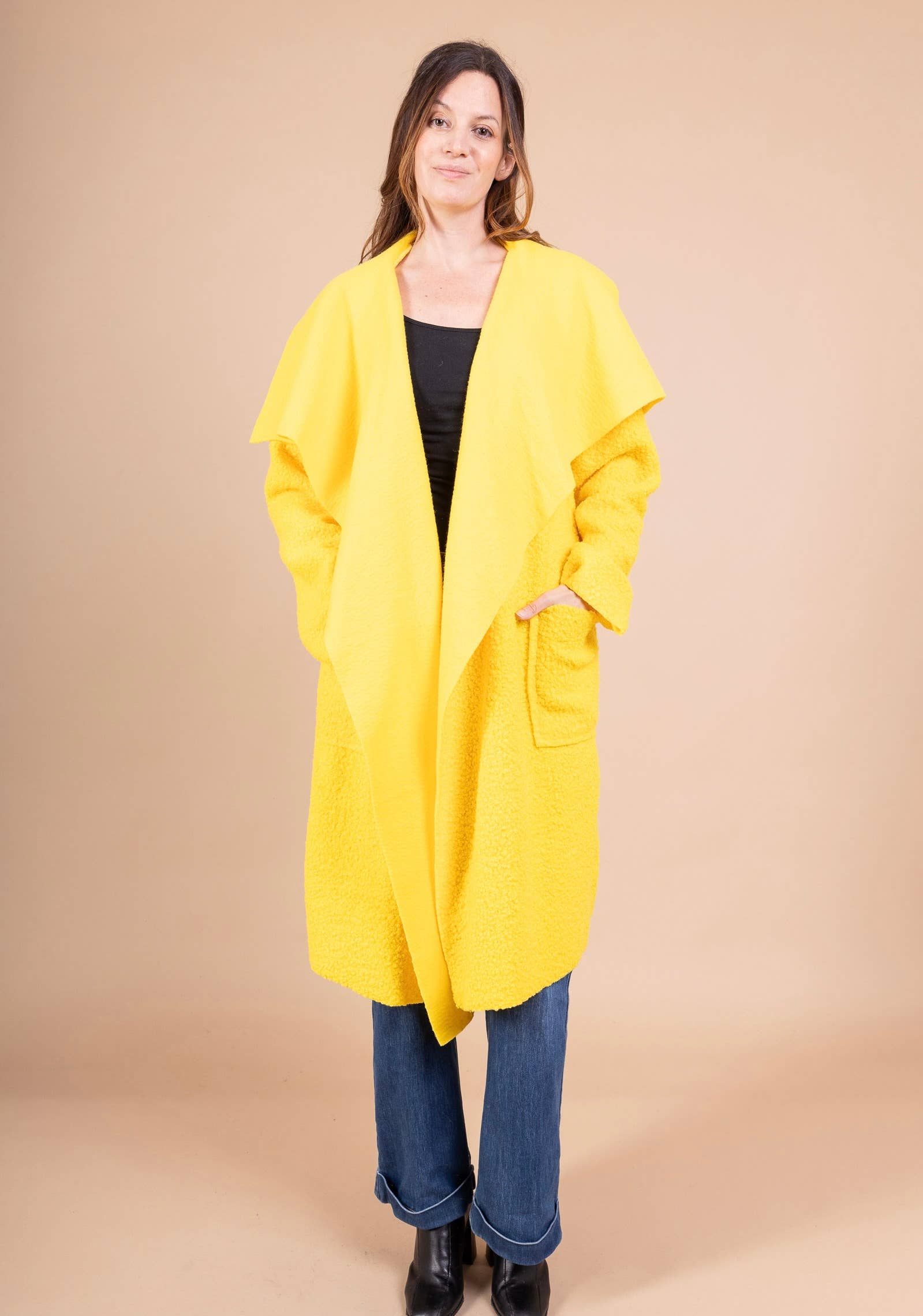 LINEN & COTTON HOUSE - Vente Manteau – femme - VESTE BOUCLETTE MATIERE RESPONSABLE + SIZE  35122 84