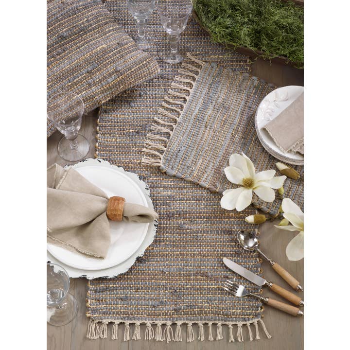 Blue Grey Chindi Runner - Subtle and Appealing Design for wholesale on Faire