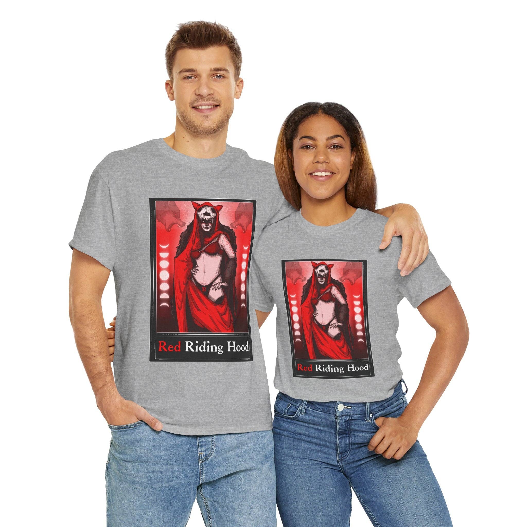 LVB Art - Wholesale T-Shirt (Graphic) - Unisex - Red Riding Hood Tarot  (Front & Back Print) Unisex Heavy Cotton Tee38
