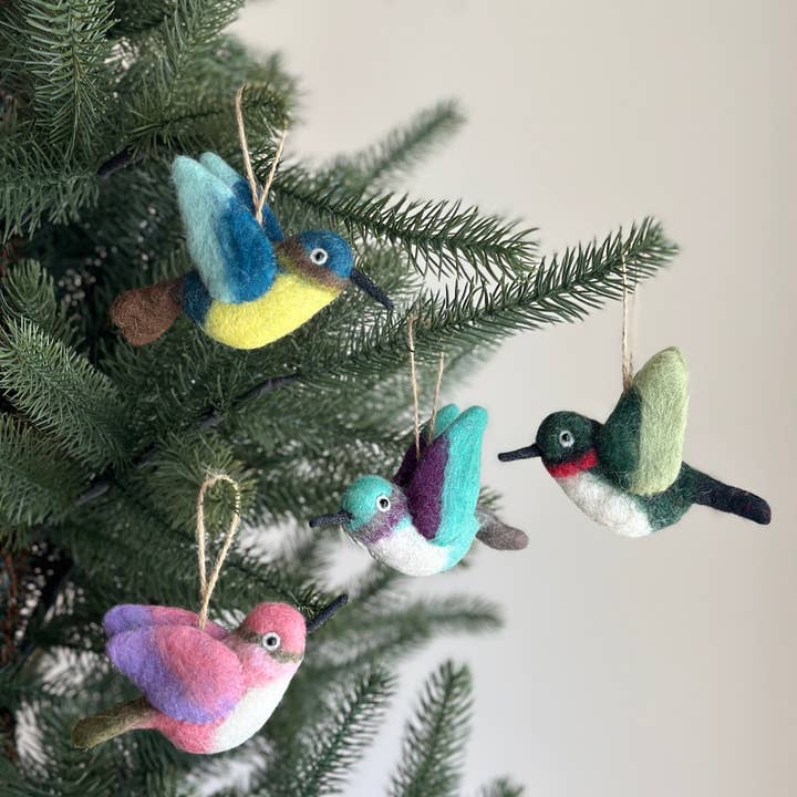 Ganapati - Wholesale Ornament Set - Hummingbird Ornament - Set of 4