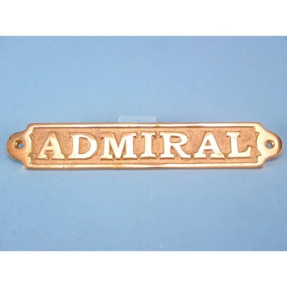 Nauticalia - Wholesale Plaque - Brass Plaque Admiral, 19x3.5cm0