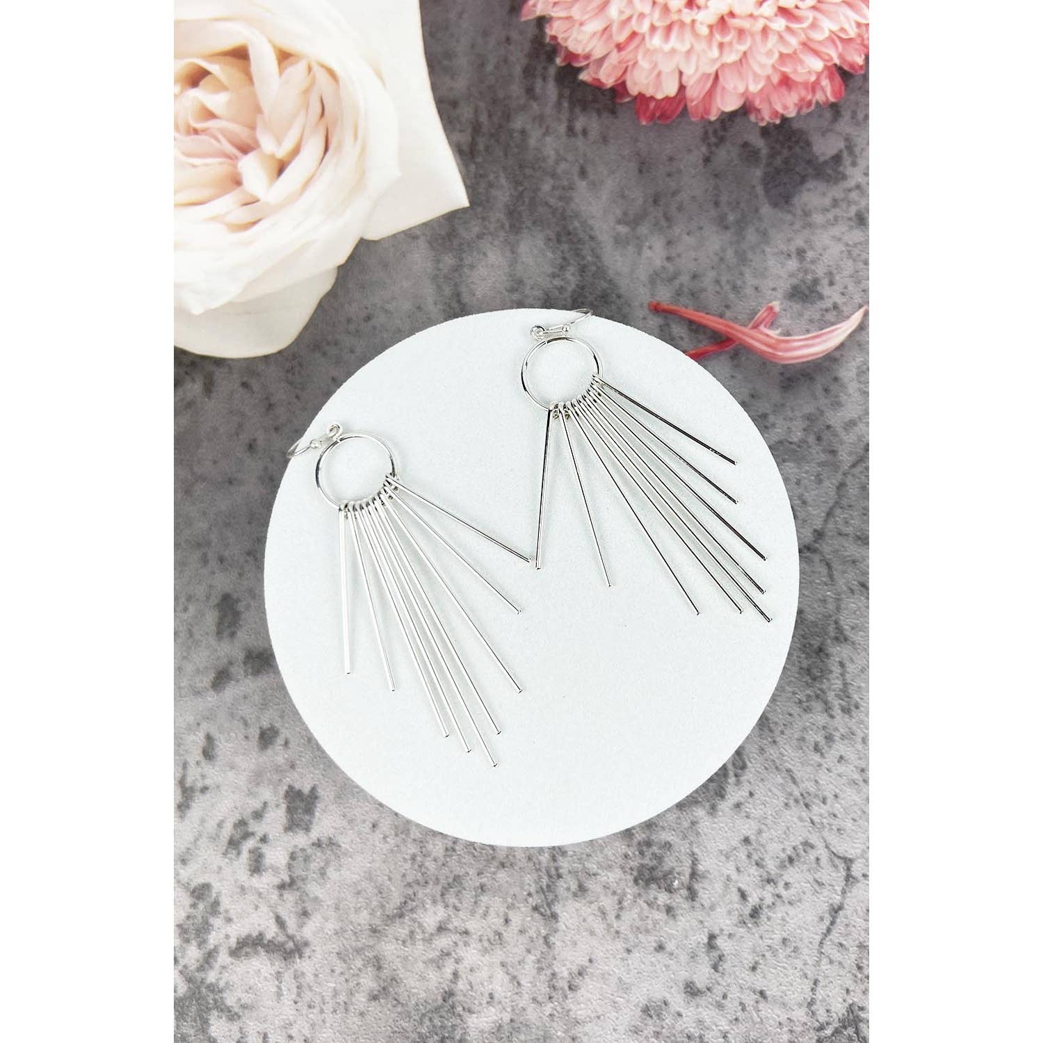 JHP Collection - Wholesale Dangle Earrings - ROUND DROP  TASSEEL FASHION HOOK EARRINGS3