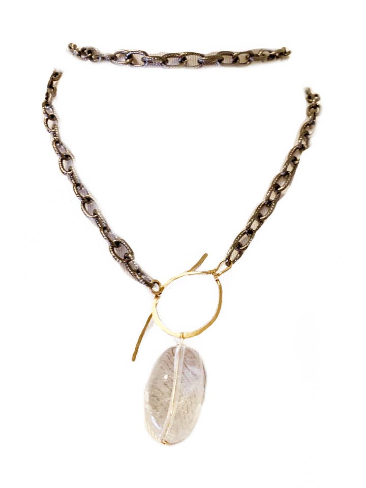 Revival Gold-Fill Kwarts Hanger Ketting voor wholesale door Hila