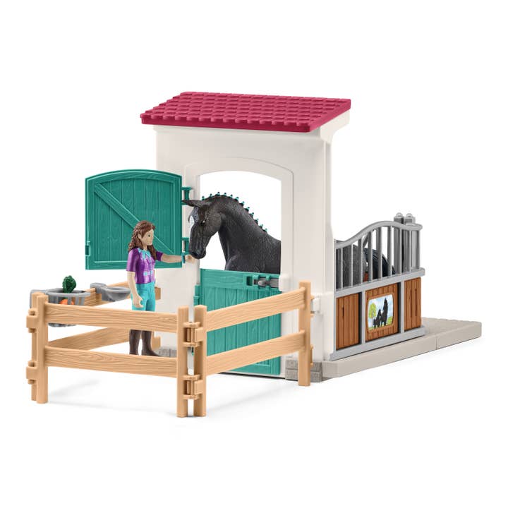 Horse box with Lisa & Storm Playset with Horse and Rider for wholesale by Schleich