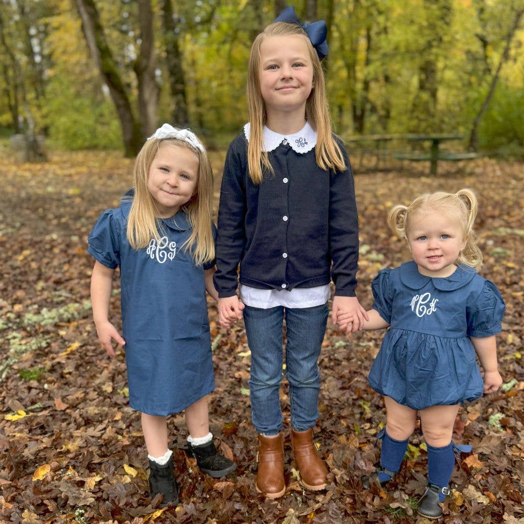 Carson Elizabeth Kids - Wholesale Bodysuit (Non-Footed) - Baby - Girls Navy Bubble5