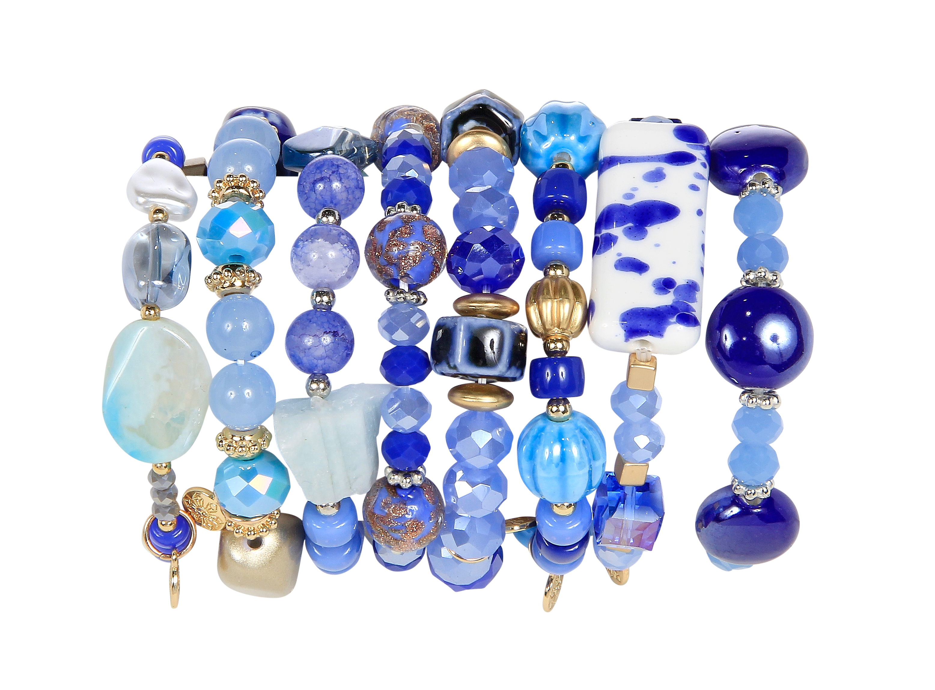 Kaleidoscope Accessories - Wholesale Jewelry Set - 1/2 Stax Assortment Refill Bracelets - 16 Pieces7