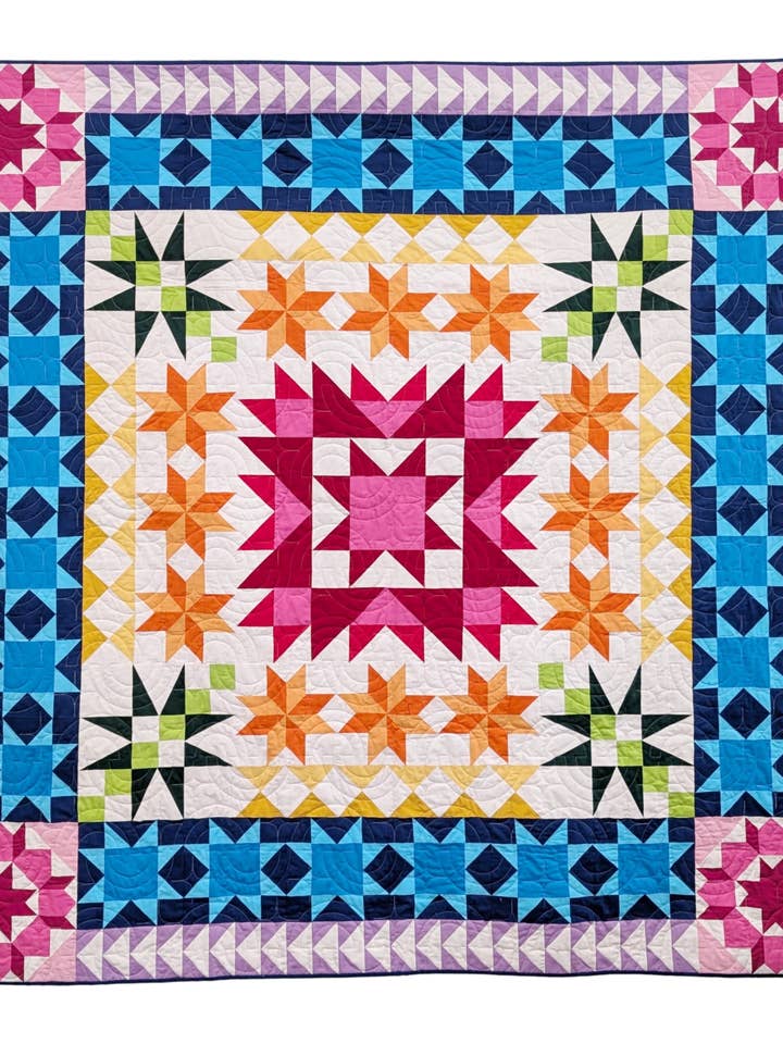 Study of Stars PAPER Quilt Pattern for wholesale by Slightly Biased Quilts