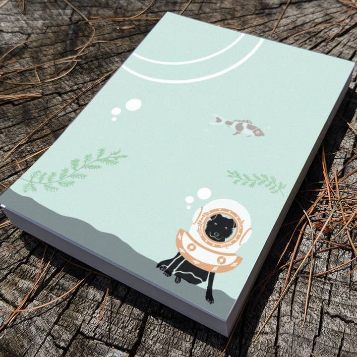 Bloco de Notas do Cachorro Mergulhador por atacado de Soijen Illustrations