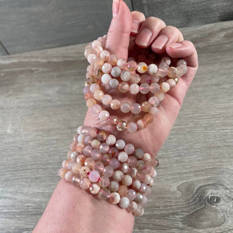 Keystone Crystals - Wholesale Beaded Bracelet - Polyhedral Gemstone Bracelet 8mm  – Assorted Crystals for Retail and Gift Shops10