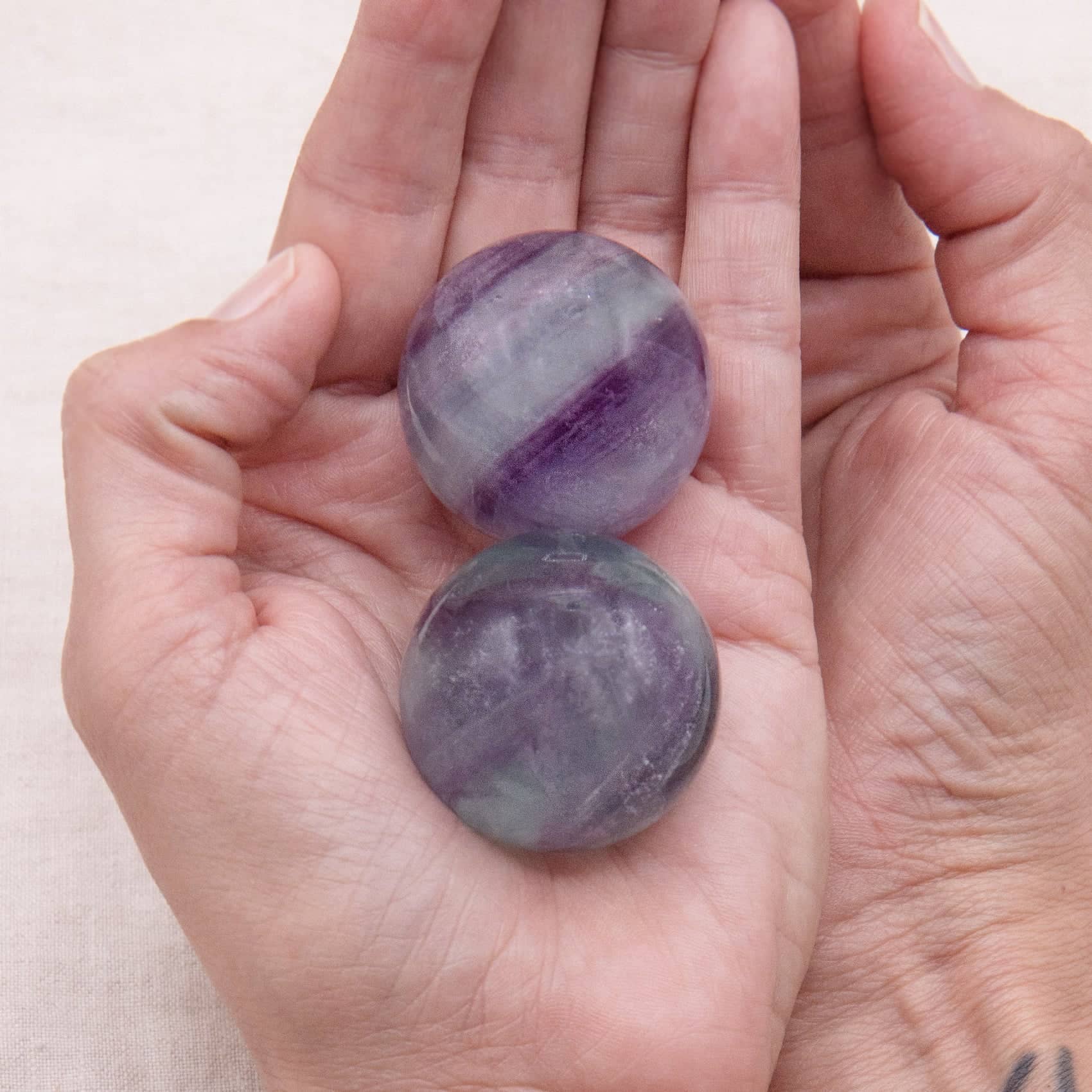 Tiny Rituals - Wholesale Spiritual Stone/Crystal - Rare Rainbow Fluorite Spheres - AAA Premium Quality131