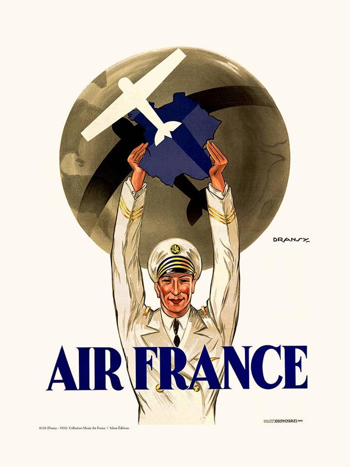 Air France/First Poster of the A124 airline for wholesale by Salam Editions