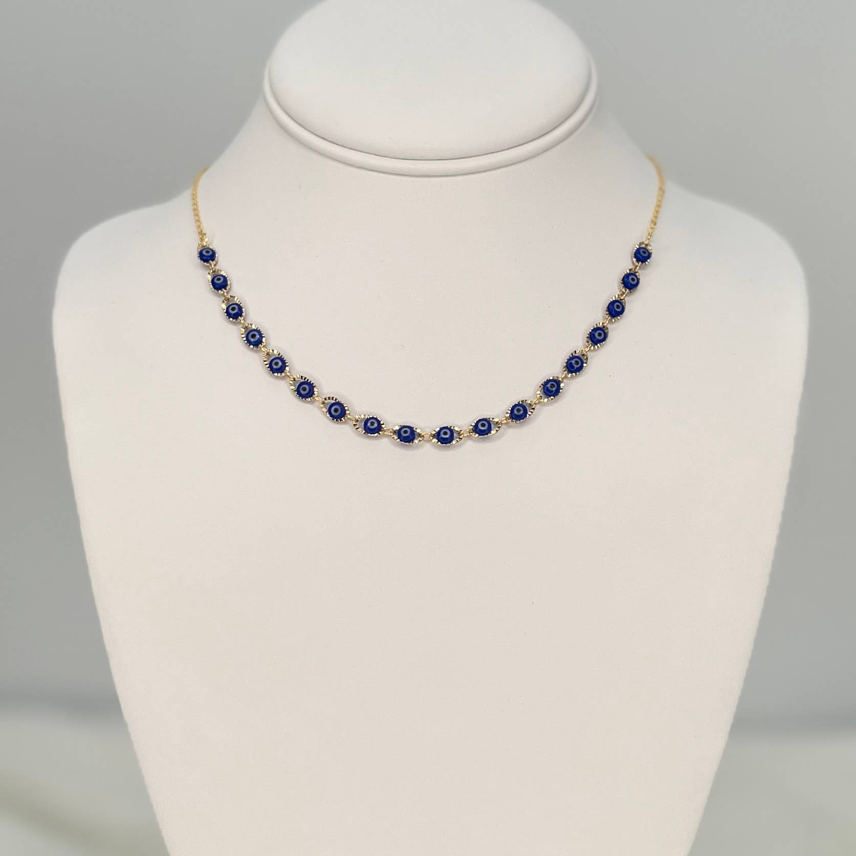 Loli - Wholesale Beaded/Pearl Necklace - Gold Plated Evil Eye Beaded Necklace - Protection, Handmade2