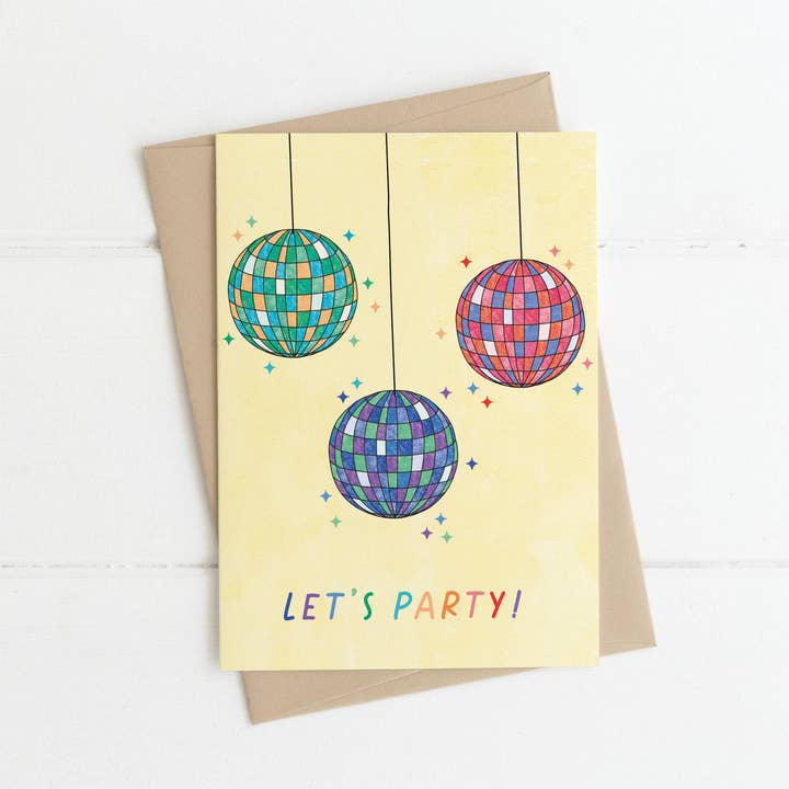 Diskobollar | Gratulationskort | Socialt medvetet för wholesale av Made by a Potato