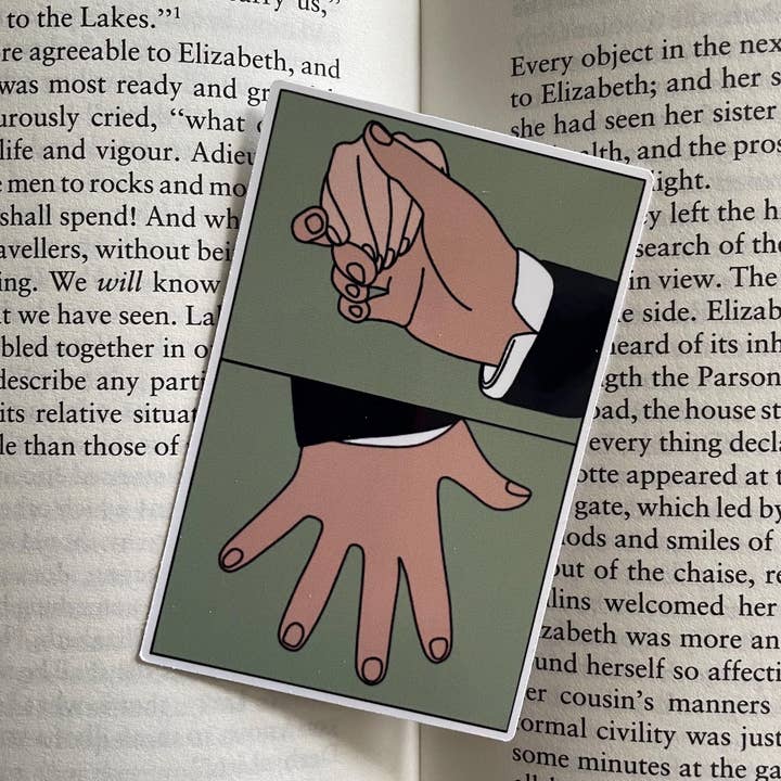 Steele Creative Co – wholesale Klistermärke – Stolthet och fördom Mr. Darcy Handflexklistermärke0