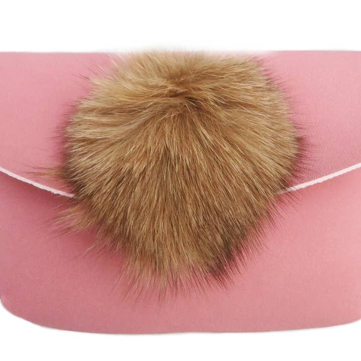Pink Fur Leather Purse Leather Strap for wholesale by Wenchoice
