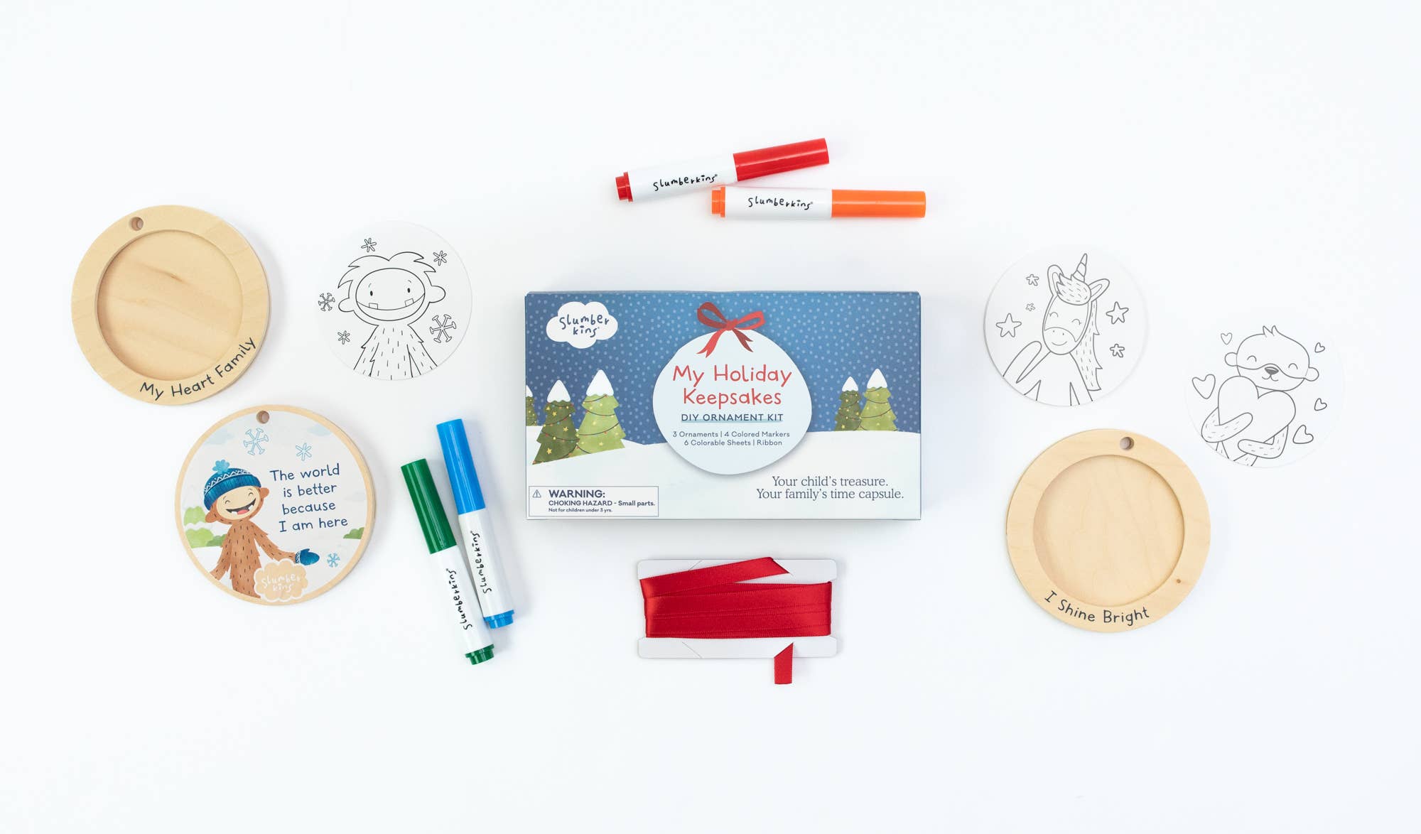 Slumberkins Inc. - Wholesale DIY Craft Kit - Kids - DIY Holiday Keepsake Ornament Art Kit0