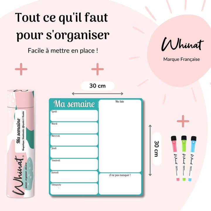 Whinat - Wholesale Whiteboard/Dry-Erase Board - "My Week" ✏ Weekly Magnetic Whiteboard2