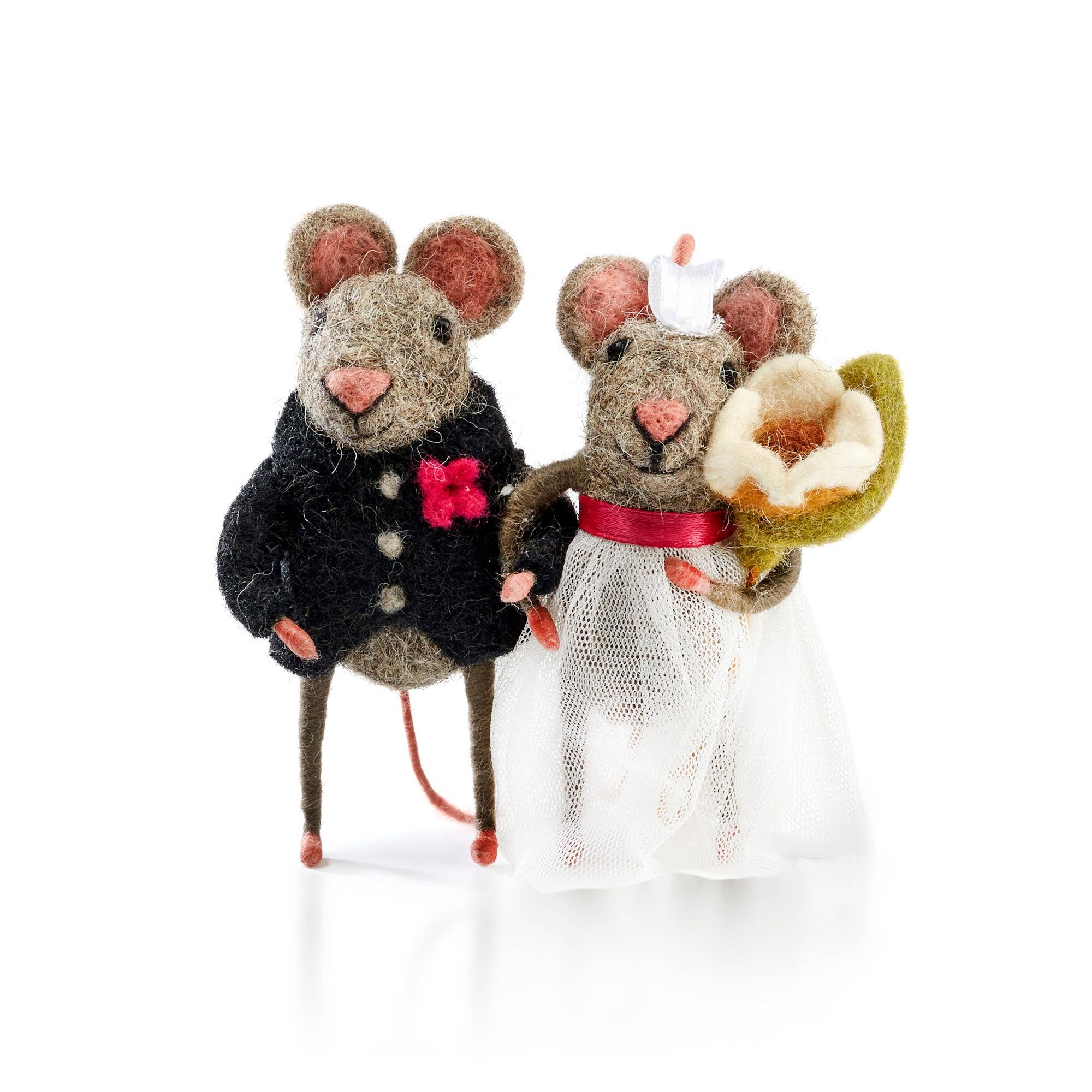 Sew Heart Felt - Wholesale Decorative Tabletop Object - Bride and Groom Wedding Mice