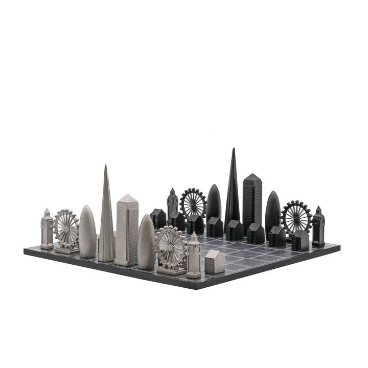 Skyline Chess - Wholesale Board Game - Stainless Steel London Edition - Skyline Chess Set
