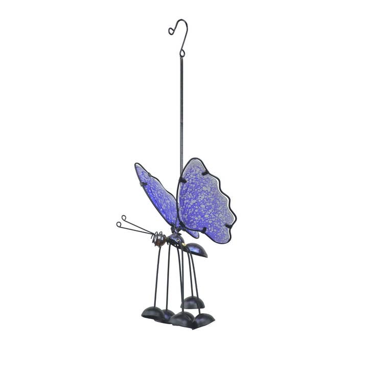 GeoCentral - Wholesale Outdoor Ornament/Decor - Assorted Glass Butterfly Bouncers – 12pc