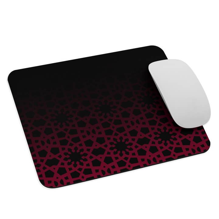 Mouse pad - Geometric Ombre in Black and Red for wholesale by The Shamal