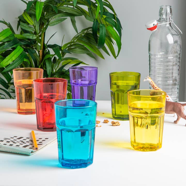 Rinkit Ltd - Wholesale Cocktail/Liquor Glass - Rink Drink Coloured Highball Glass - 365ml - 6 Colours