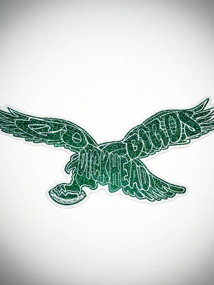 Go birds dickhead sticker 10 pack for wholesale by Wrong World Ceramics