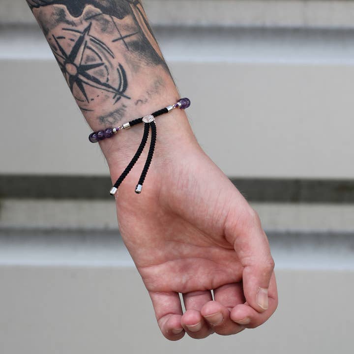 Justerbart ametystarmbånd for engroshandel hos Cristaux & Bien-Être