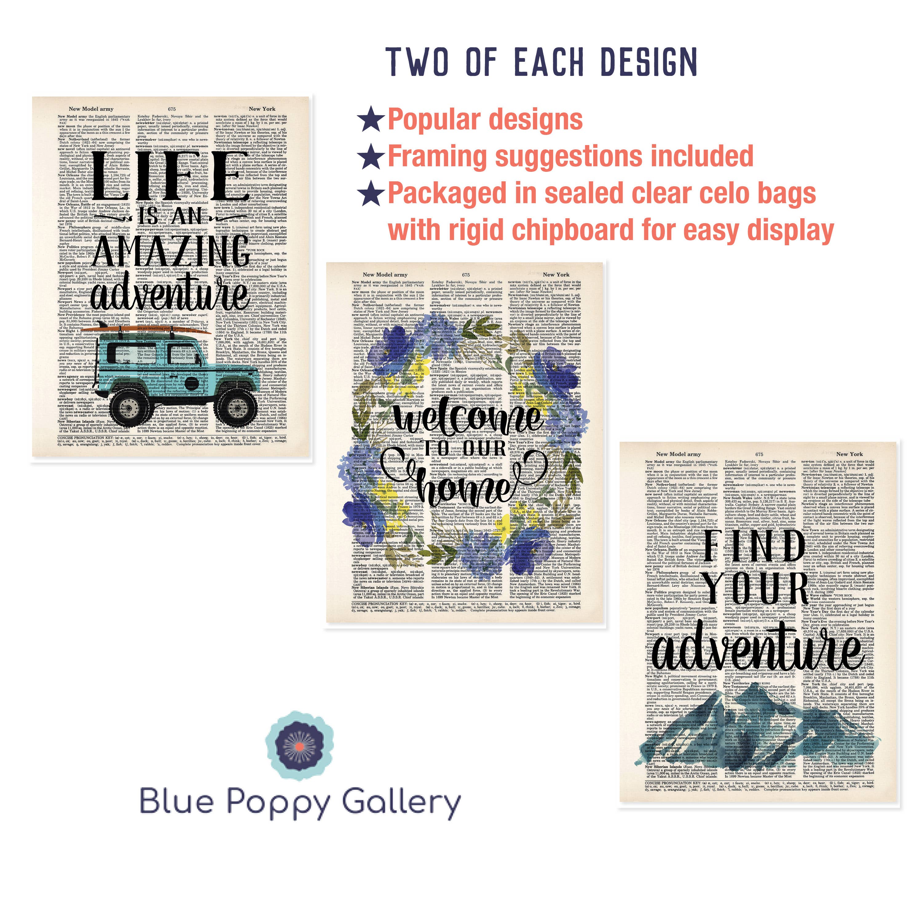 Blue Twist & Co – Engroshandel Kunsttryk – Ordbog Print Positivitet Bundle - 18 Samlede Udskrifter2