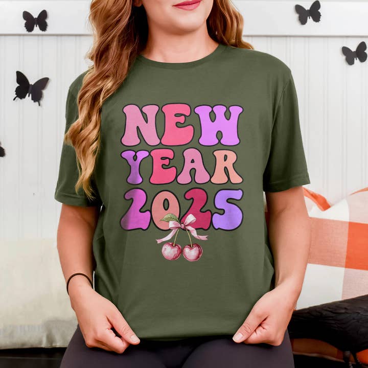 New Year Family Matching T-shirt, 2025 Party Group T-shirt for wholesale by Vivtrek