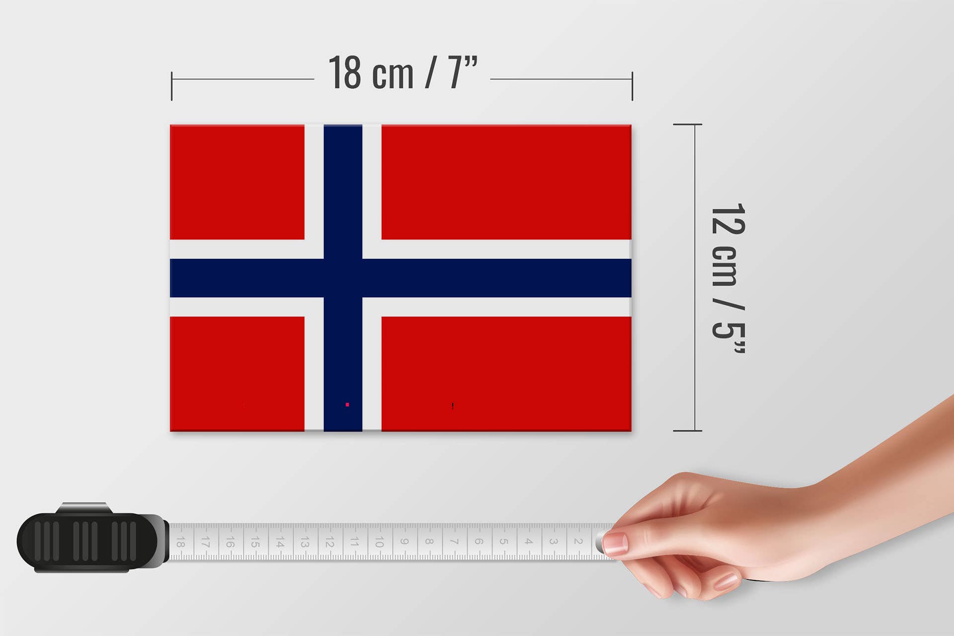Femer - Wholesale Sign - Flag of Norway wooden sign 18x12cm Flag of Norway3