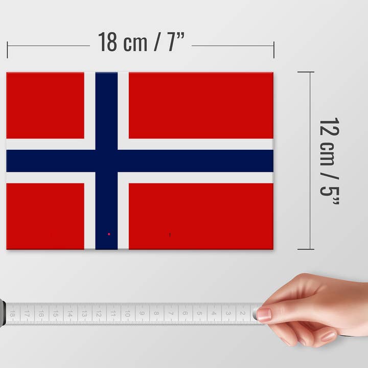 Femer - Wholesale Sign - Flag of Norway wooden sign 18x12cm Flag of Norway3