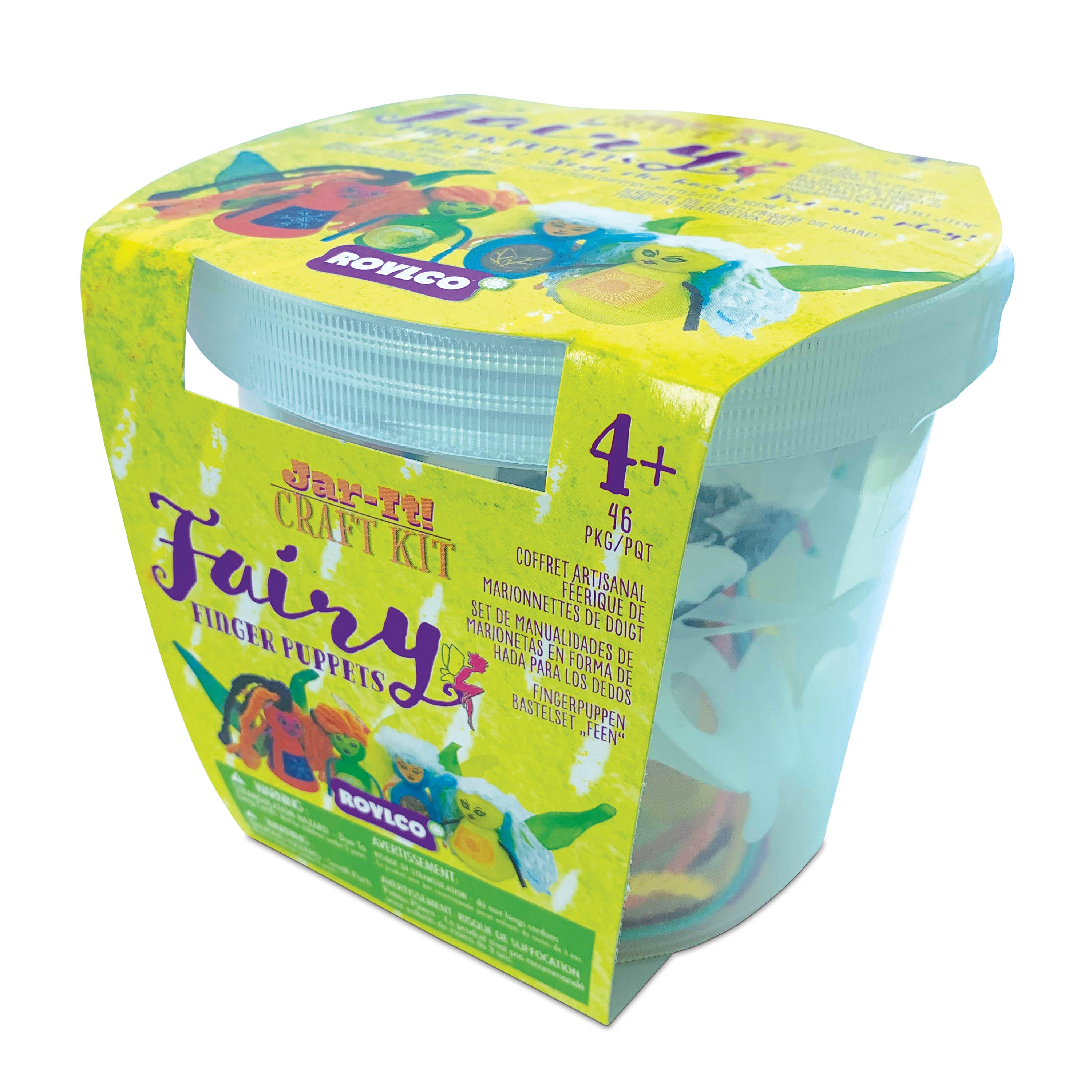 Roylco - Vente Kit de bricolage – enfant - Jar-It Crafts : Kit de marionnettes à doigts fées4