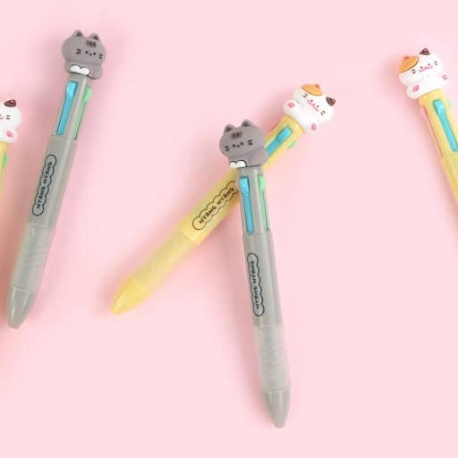 K-Wonderland - Wholesale Pen - Meow Meow 4-Color Ballpoint Pen7