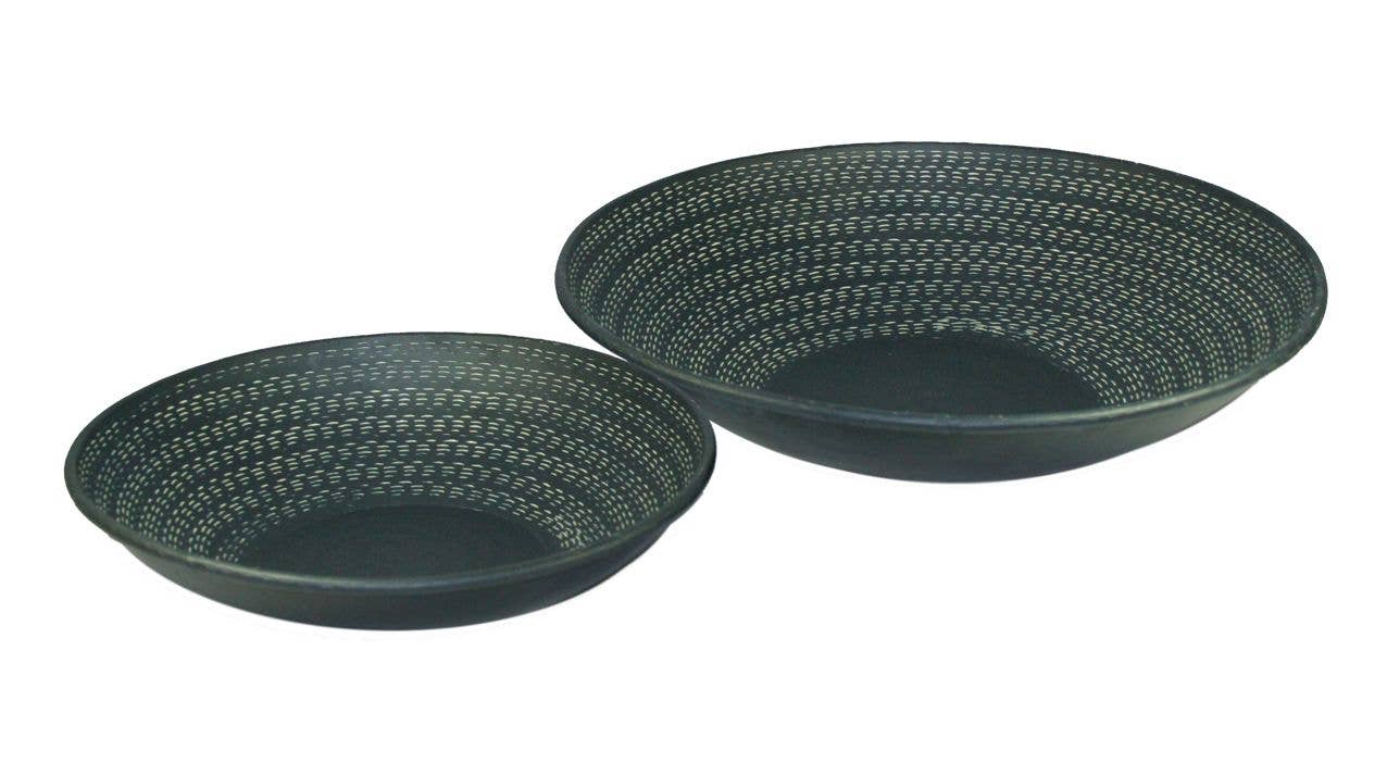 Status Collections - Wholesale Decorative plate/dish/bowl - S/2 Black Onyx Bowls