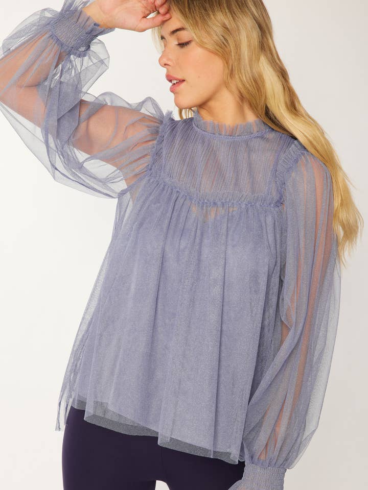 IT3478 - TYLBLUSE MED FLÆSE HALS MED KNAPLUKNING for engroshandel hos FSL Apparel