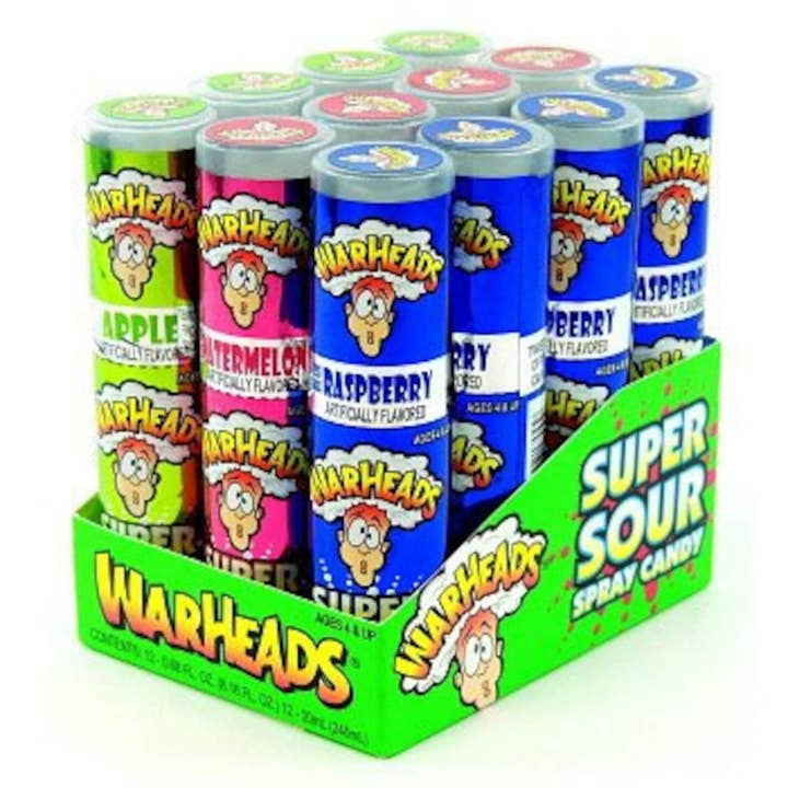 I Got Your Candy - Wholesale Hard Candy - Warheads Super Sour Spray Candy .68oz - 12ct