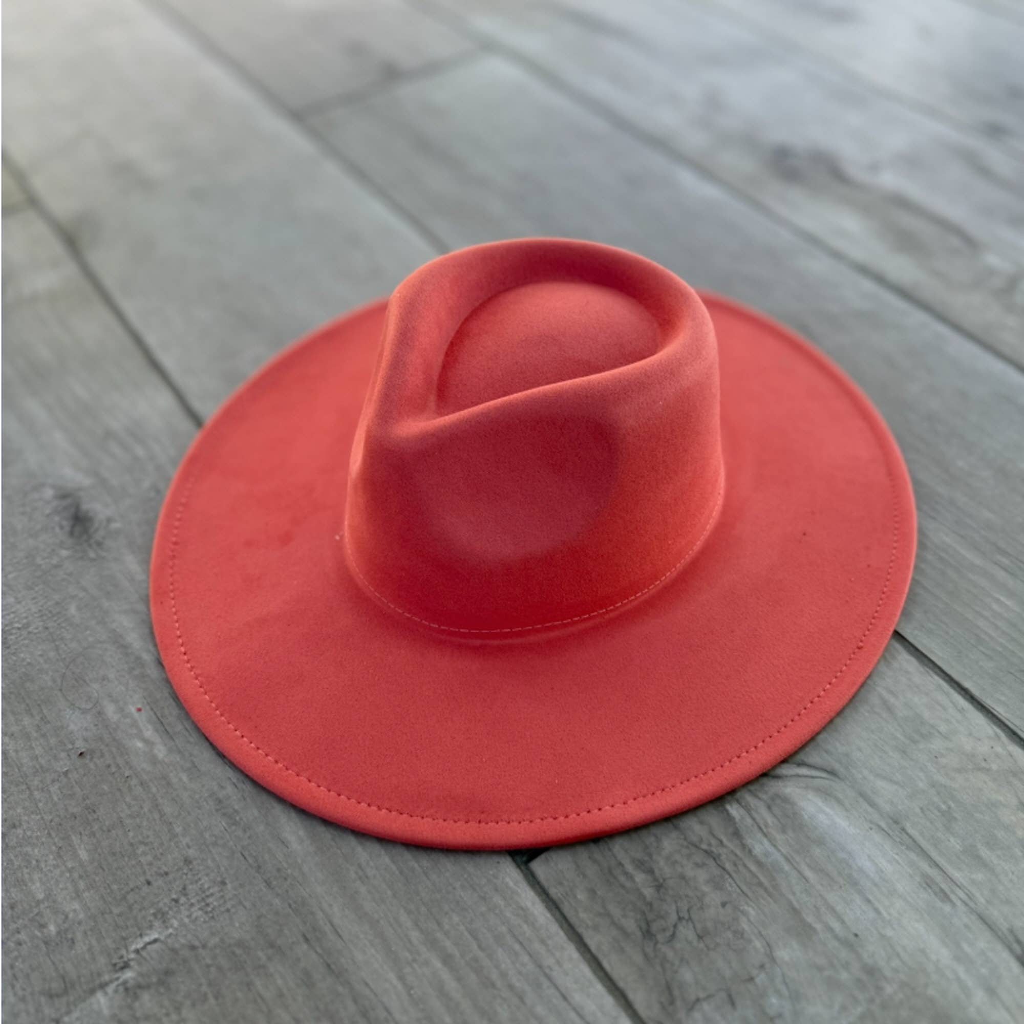 Queens INC - Wholesale Fedora - Women's - 🤎 Vegan Suede Wide Brim Rancher Hat – Unisex, 4" Flat Brim11