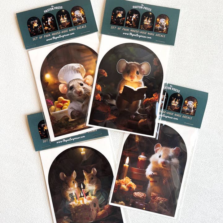 The Paxton Press - Screen-Free Paper Goods for Kids - Wholesale Wall Decal/Stickers - Mouse Hole Decal - Wall Decor Sticker5