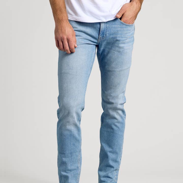 Light Indigo Wash Slim Authentic Denim Jeans for wholesale by True Classic