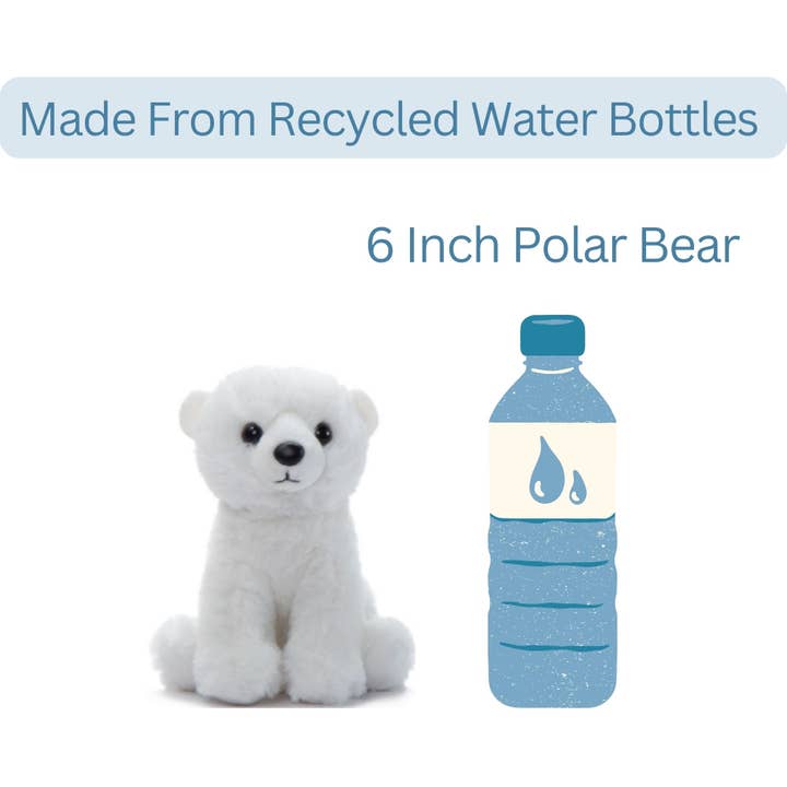 The Petting Zoo - Wholesale Stuffed/Plush Toy - Kids & Baby - 6" (14cm) Wild Onez Polar Bear Wild Life1