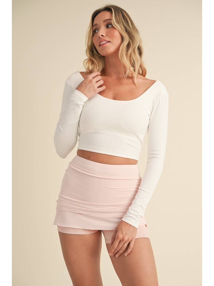 KIMBERLY C - Wholesale Athletic Top - Women's - Twist Back Long Sleeve Top23