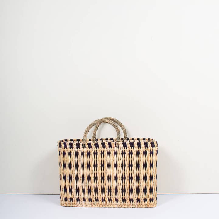 Bohemia Design - Wholesale Basket - Woven Reed Basket, Indigo Set of 3
